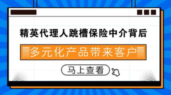 精英代理人转型记 为何跳槽保险中介？多元化产品与科技赋能成新引擎